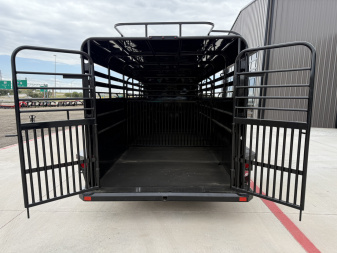 New 2026 Delco 6'8"x24' GN Metal Top Livestock Trailer - M8 Cowboy