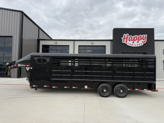 2026 Delco 6'8"x24' GN Metal Top Livestock Trailer - M8 Cowboy