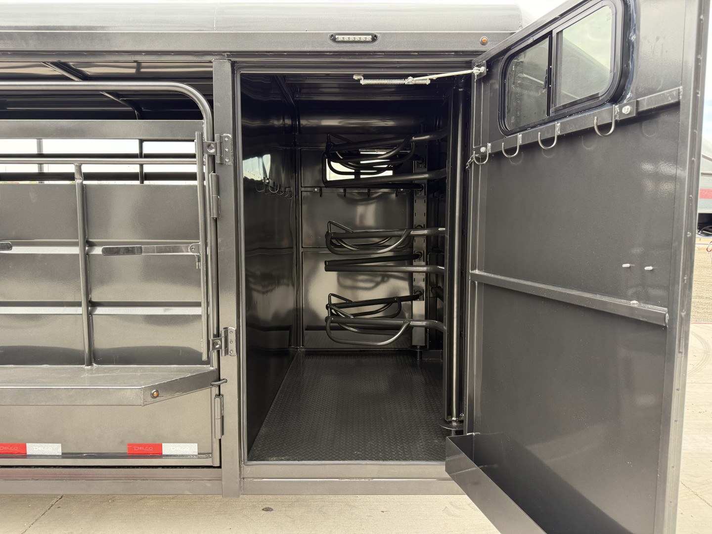 New 2026 Delco 6'8"x24' GN Metal Top Livestock Trailer - M8 Cowboy