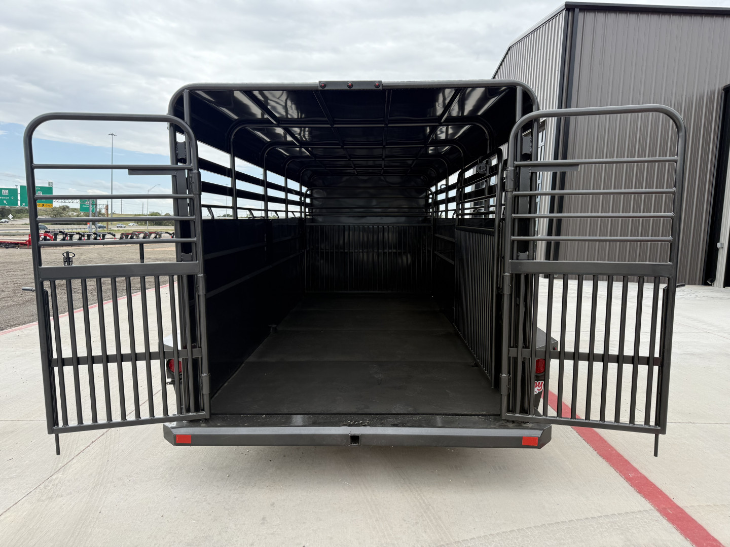 New 2026 Delco 6'8"x24' GN Metal Top Livestock Trailer - M8 Cowboy