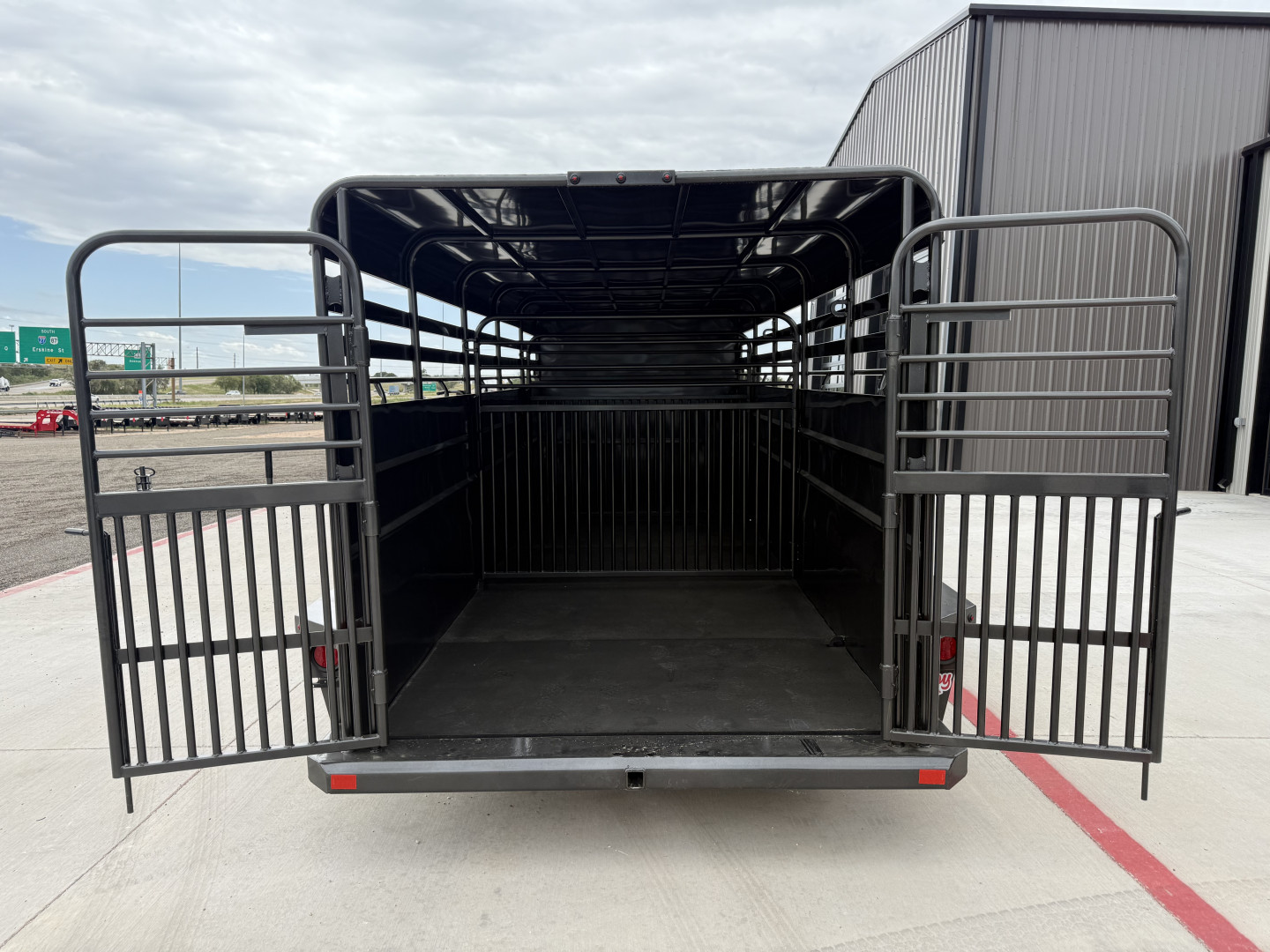 New 2026 Delco 6'8"x24' GN Metal Top Livestock Trailer - M8 Cowboy