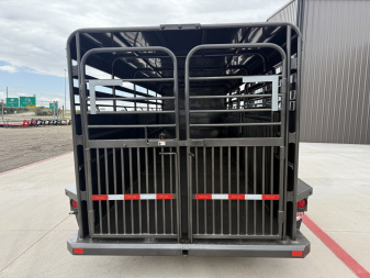 New 2026 Delco 6'8"x24' GN Metal Top Livestock Trailer - M8 Cowboy