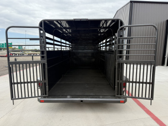 New 2026 Delco 6'8"x24' GN Metal Top Livestock Trailer - M8 Cowboy