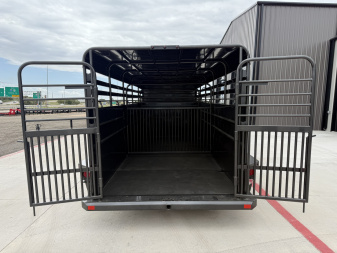 New 2026 Delco 6'8"x24' GN Metal Top Livestock Trailer - M8 Cowboy