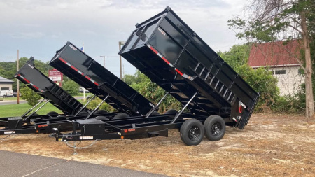 New 2026 Quality Steel and Aluminum 7x14 4' side Dump Trailer