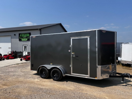 New 2026 H&H Trailers 7X14 7' INTERIOR RAMP DOOR Cargo / Enclosed Trailer