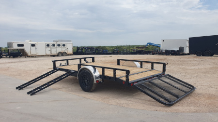 2026 PJ 77"x12' Single Axle Utility Trailer - U7