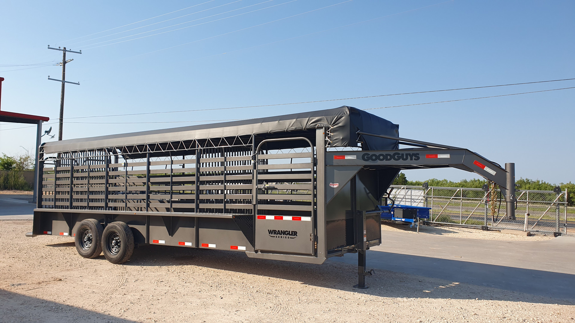 New 2026 Good Guys 6'8"x24' GN Bar Top Livestock Trailer - Wrangler