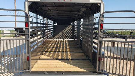 New 2026 Good Guys 6'8"x24' GN Bar Top Livestock Trailer - Wrangler