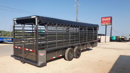 New 2026 Good Guys 6'8"x24' GN Bar Top Livestock Trailer - Wrangler