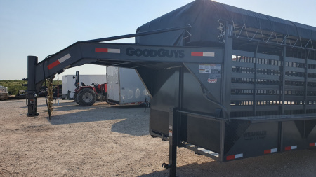 New 2026 Good Guys 6'8"x24' GN Bar Top Livestock Trailer - Wrangler