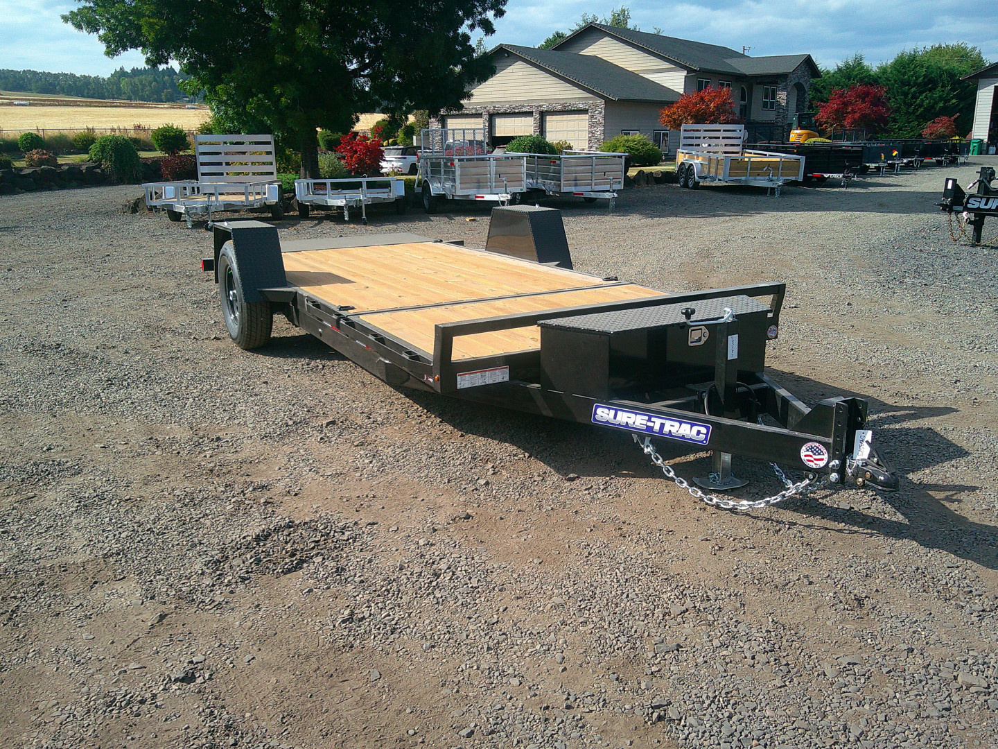 New 2025 Sure-Trac 6'10"x24 (12+4) Single Axle 7.8K Split Tilt Trailer