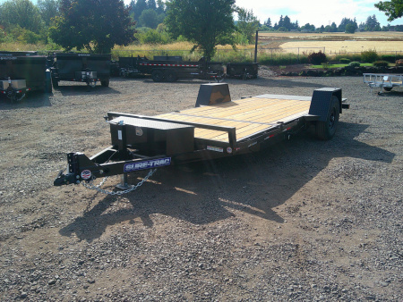 New 2025 Sure-Trac 6'10 x24 (12+4) Single Axle 7.8K Split Tilt Trailer