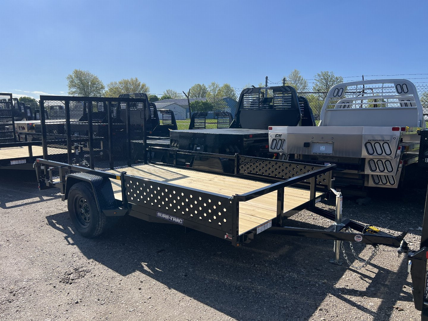 New 2025 Sure-Trac 7 X 12 Tube Top ATV 3K Idler Utility Trailer