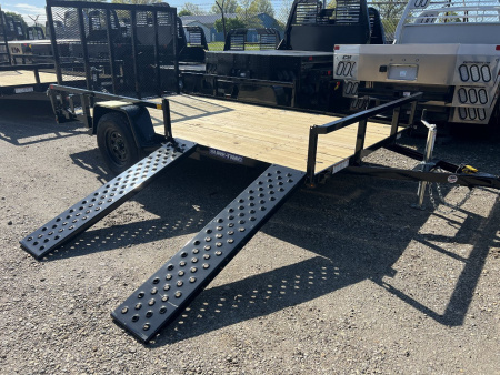 New 2025 Sure-Trac 7 X 12 Tube Top ATV 3K Idler Utility Trailer