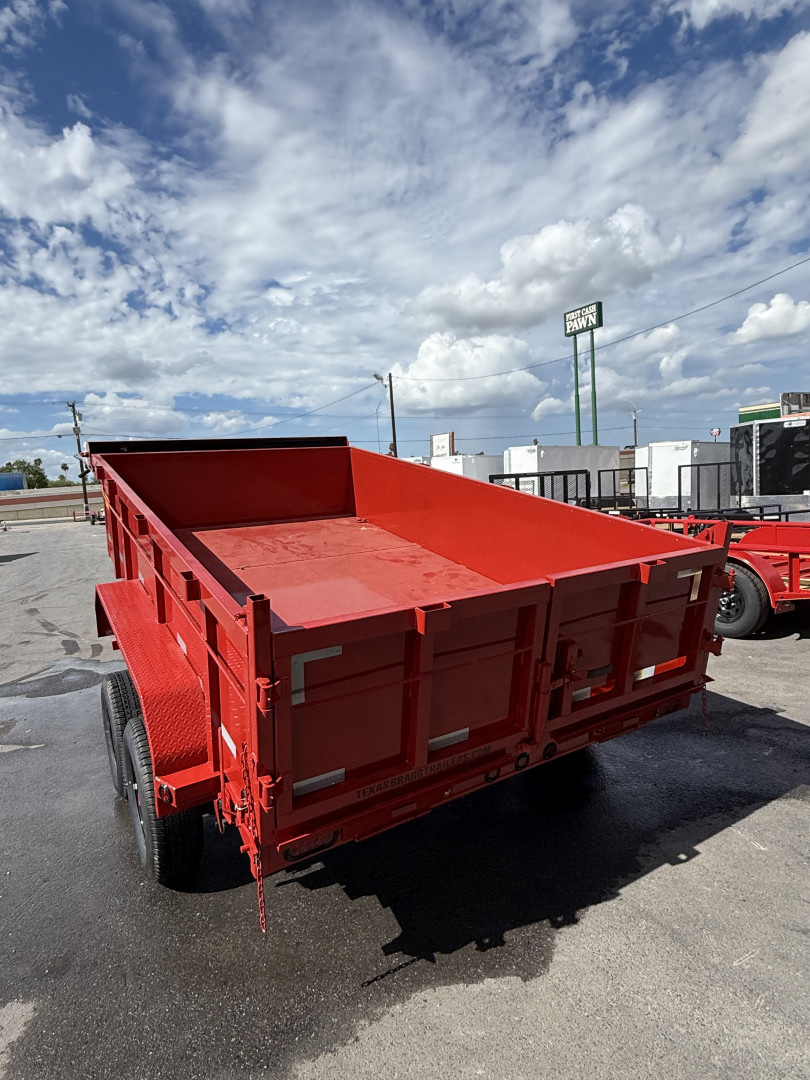 New 2025 Texas Bragg Trailers 6x12 2FT Walls Dump Trailer