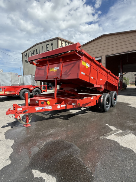 New 2025 Texas Bragg Trailers 6x12 2FT Walls Dump Trailer