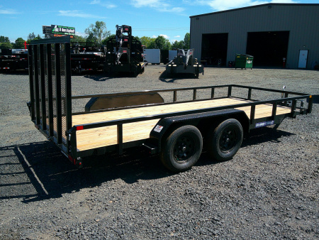 New 2025 Sure-Trac 7x16 Tube Top 7K Utility Trailer
