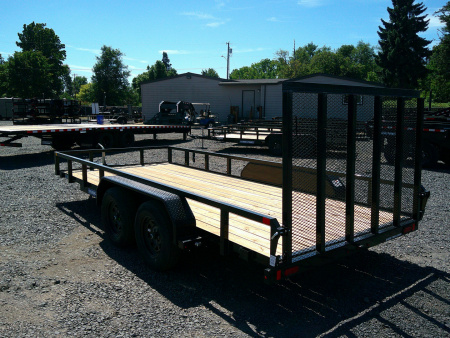 New 2025 Sure-Trac 7x16 Tube Top 7K Utility Trailer