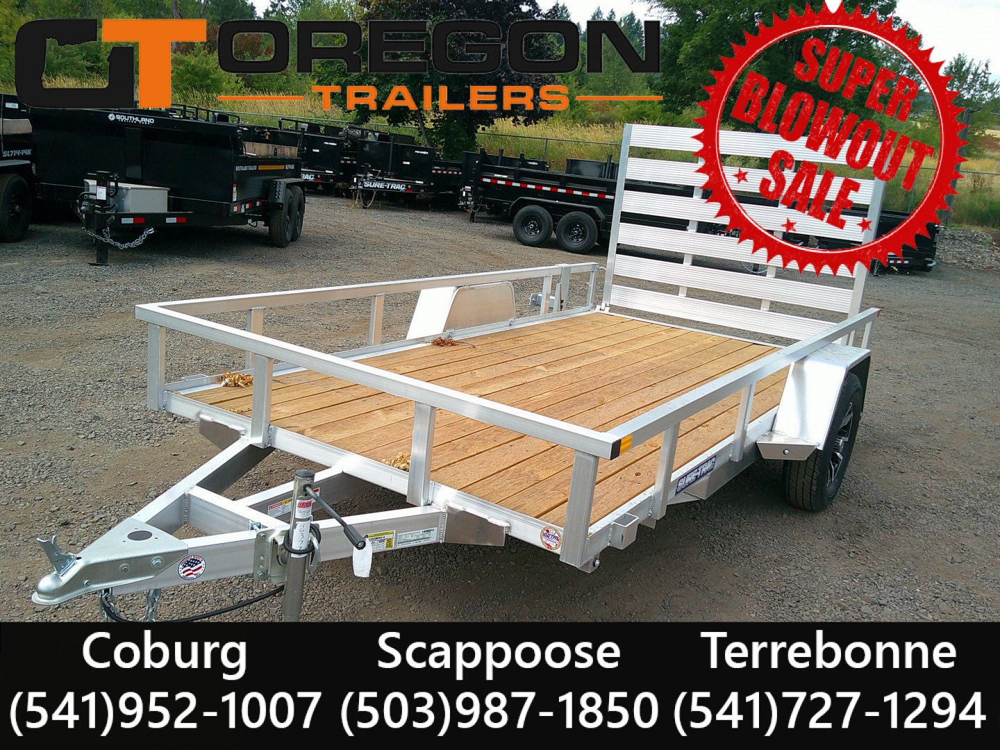 New 2025 Sure-Trac 6x12 3K Aluminum Tube Top Utility Trailer