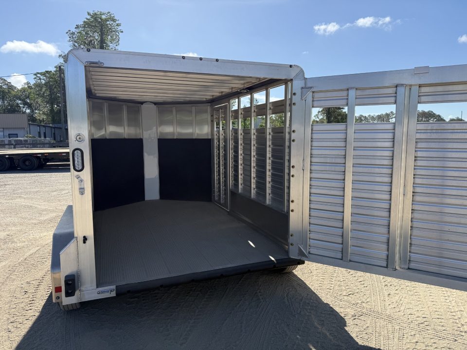 New LIV127 FRONTIER 7' X 12' ALUMINUM LIVESTOCK TRAILER