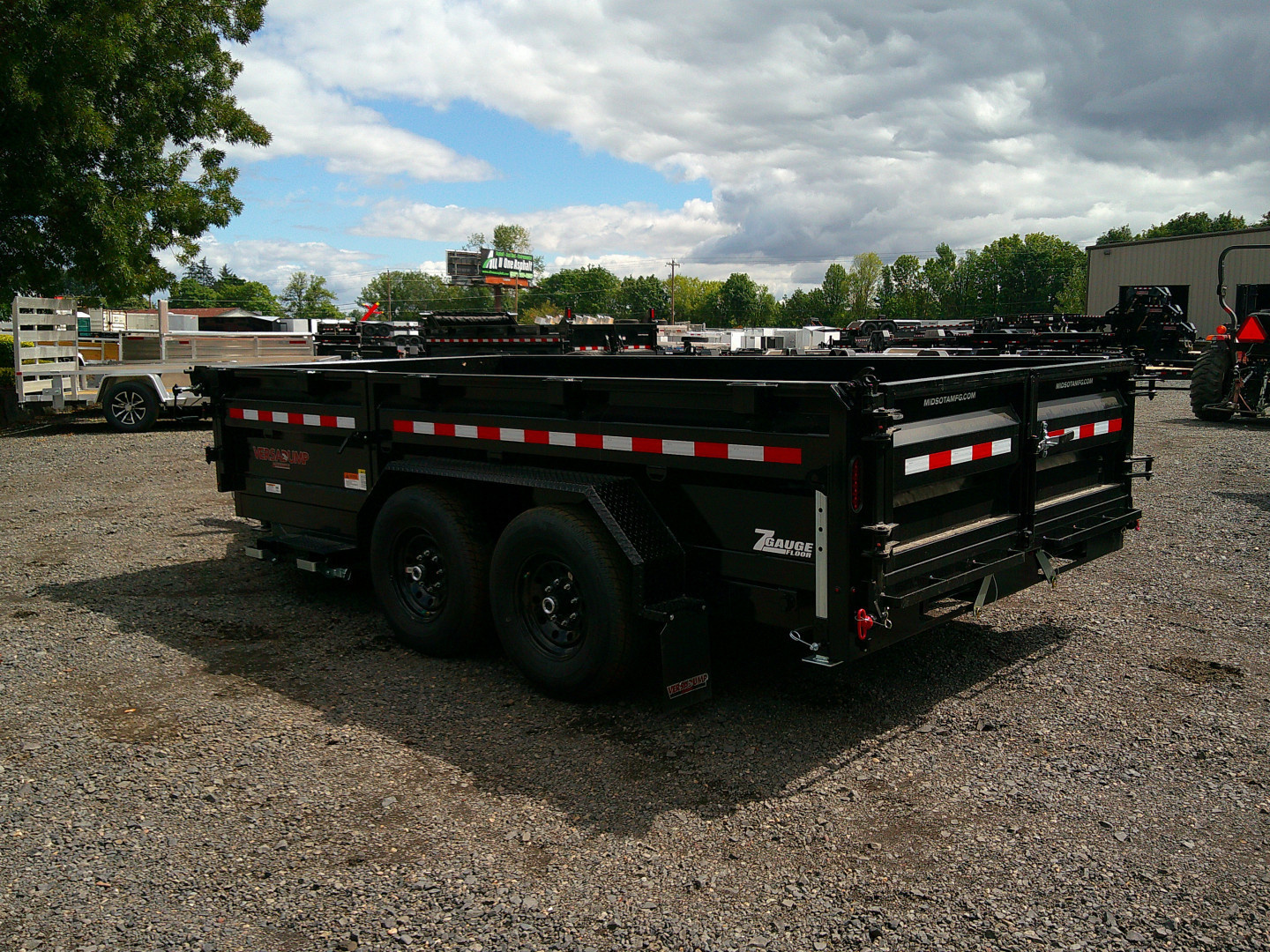 New 2025 Midsota 7x14 Tandem Axle 15.4K Scissor Dump Trailer