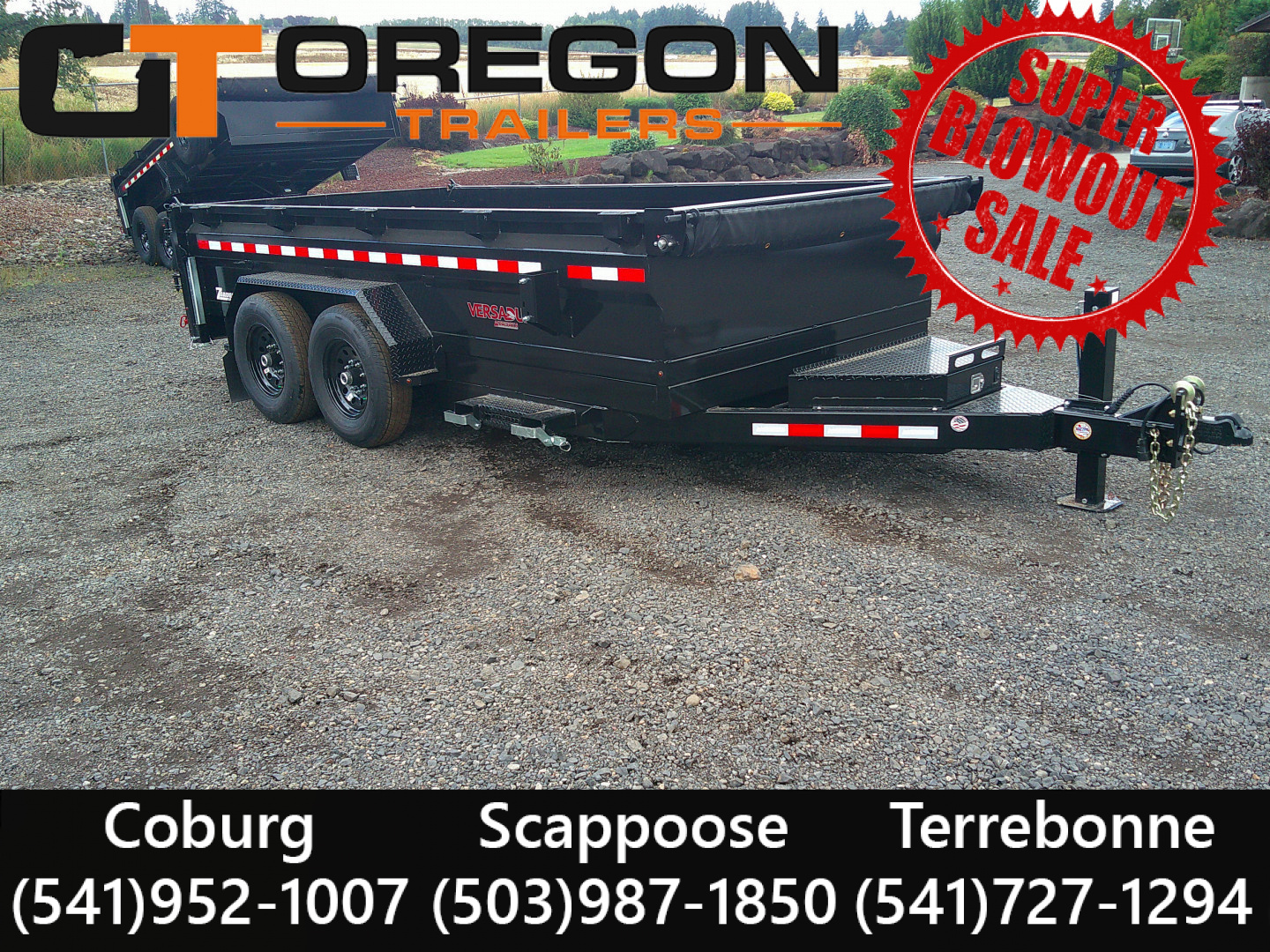 New 2025 Midsota 7x14 Tandem Axle 15.4K Scissor Dump Trailer