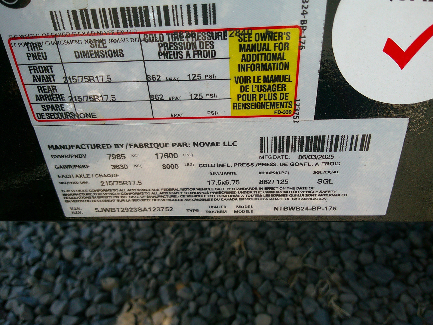 New 2025 Midsota 8.5x24 (18 + 6) 17.6K Equipment Trailer