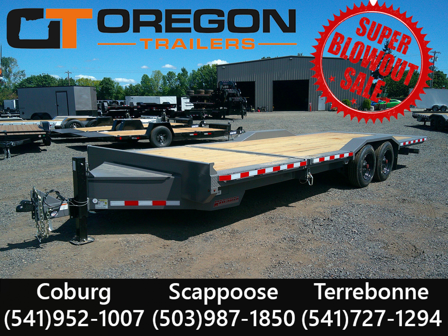 New 2025 Midsota 8.5x24 (18 + 6) 17.6K Equipment Trailer