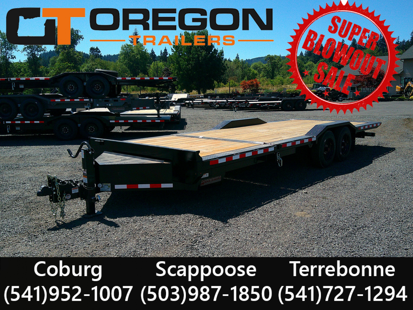 New 2025 Midsota 8.5x24 (18 + 6) 17.6K Equipment Trailer