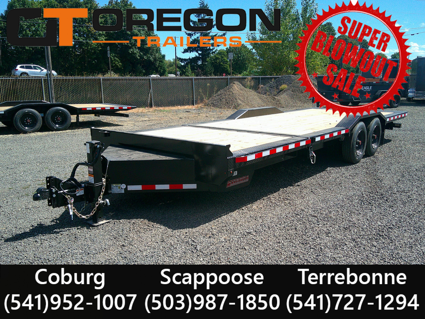 New 2025 Midsota 8.5x24 (18 + 6) 7.6K Equipment Trailer