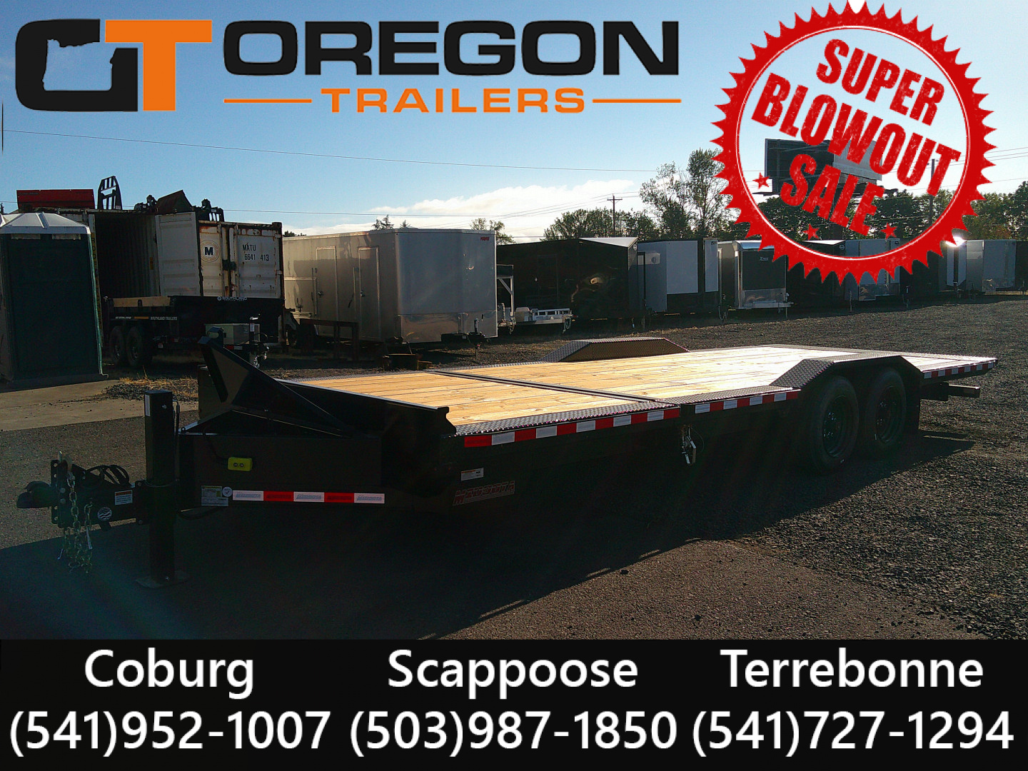 New 2025 Midsota 8.5x24 (18 + 6) 17.6K Equipment Trailer
