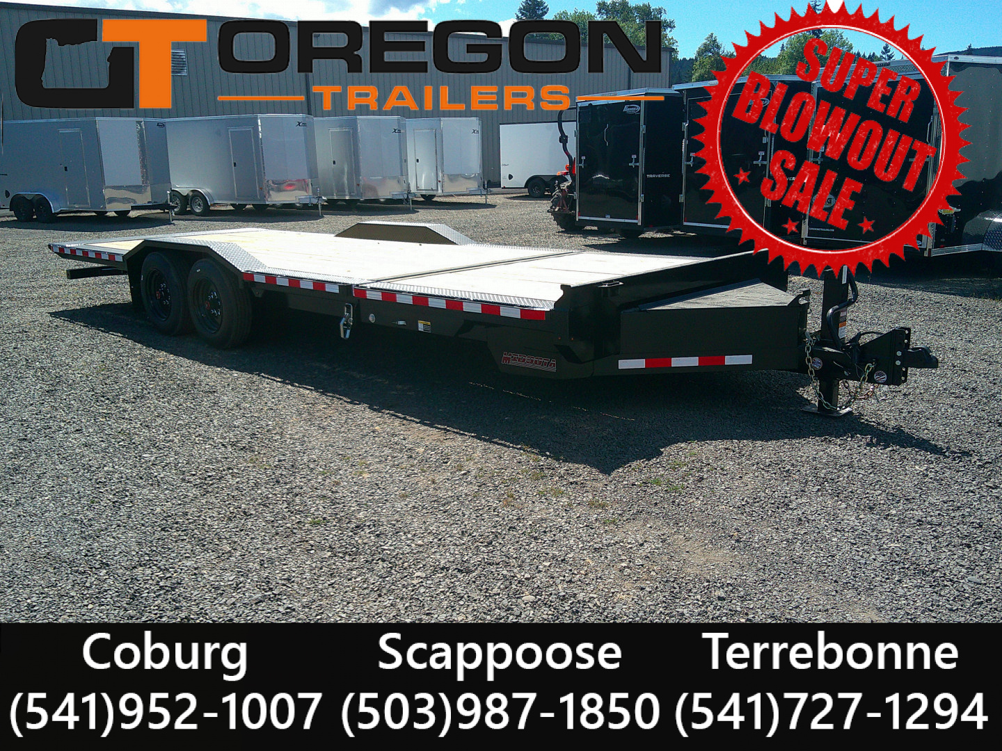 New 2025 Midsota 8.5x24 (18 + 6) Tandem Axle 17.6K Equipmen Tilt Trailer