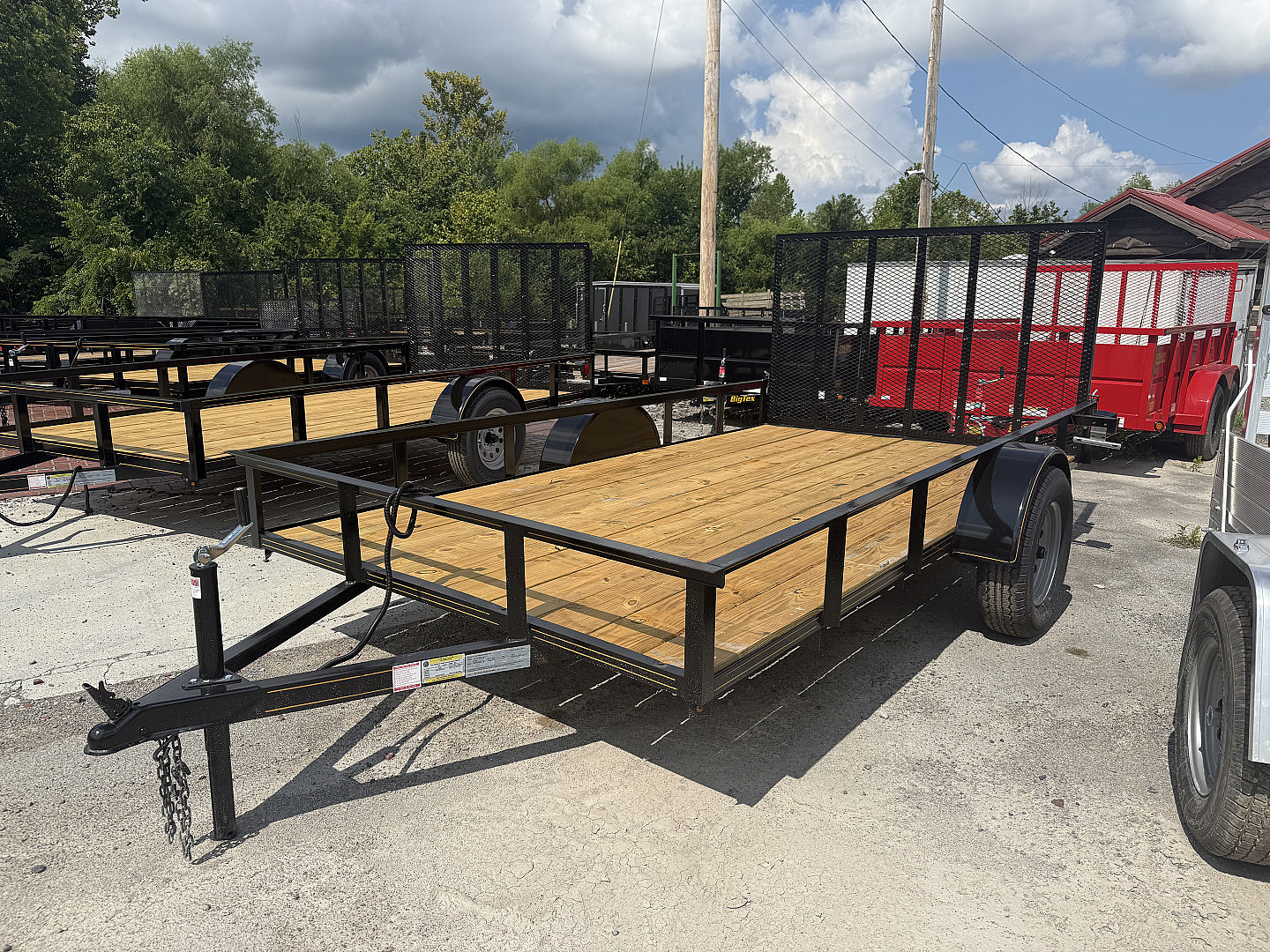 New 2025 P & T Trailers 6.4X12 AFG ANGLE Utility Trailer