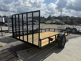 New 2025 P & T Trailers 6.4X12 AFG ANGLE Utility Trailer