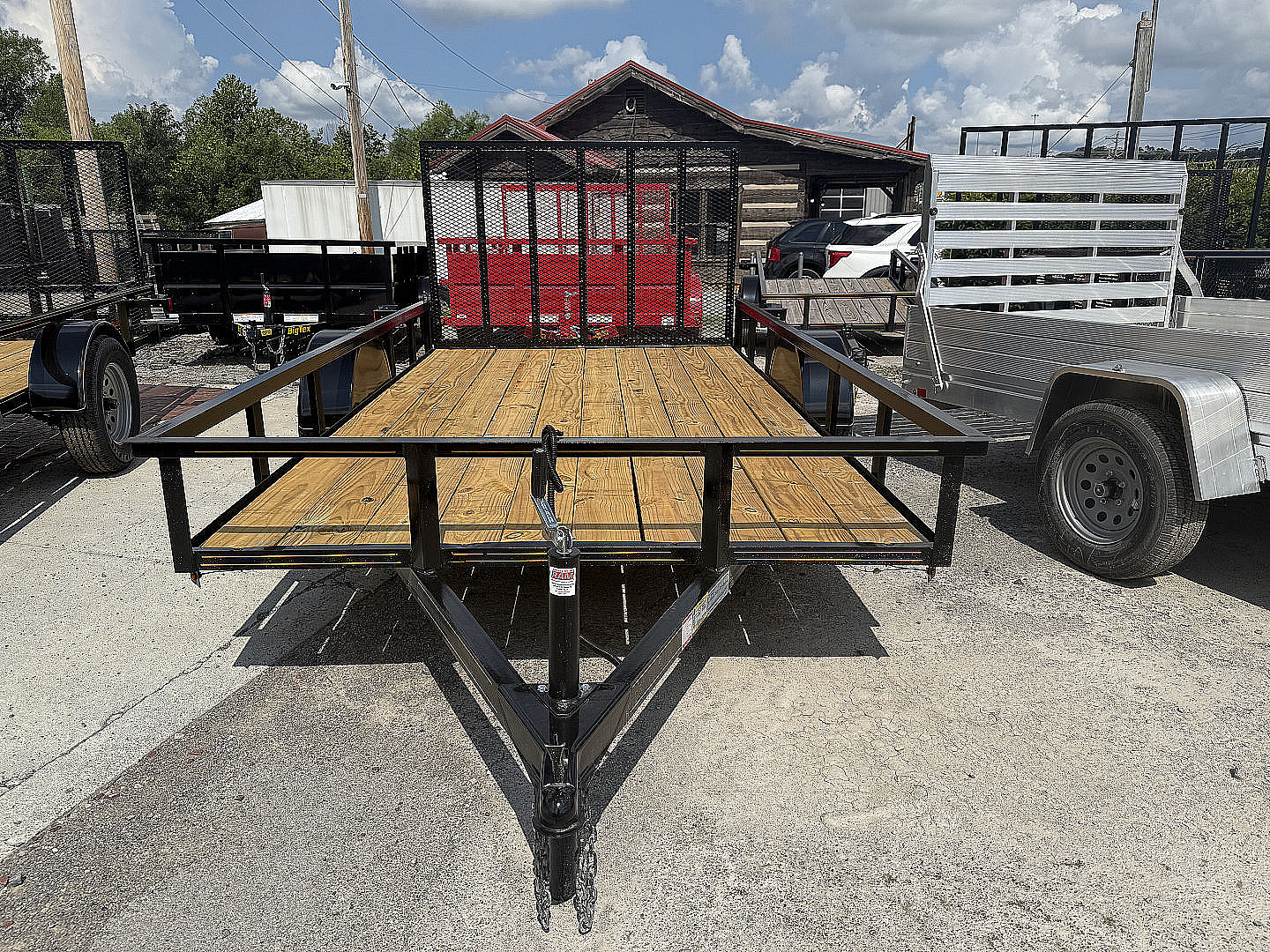 New 2025 P & T Trailers 6.4X12 AFG ANGLE Utility Trailer