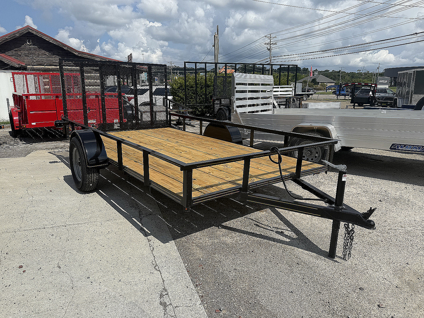 New 2025 P & T Trailers 6.4X12 AFG ANGLE Utility Trailer