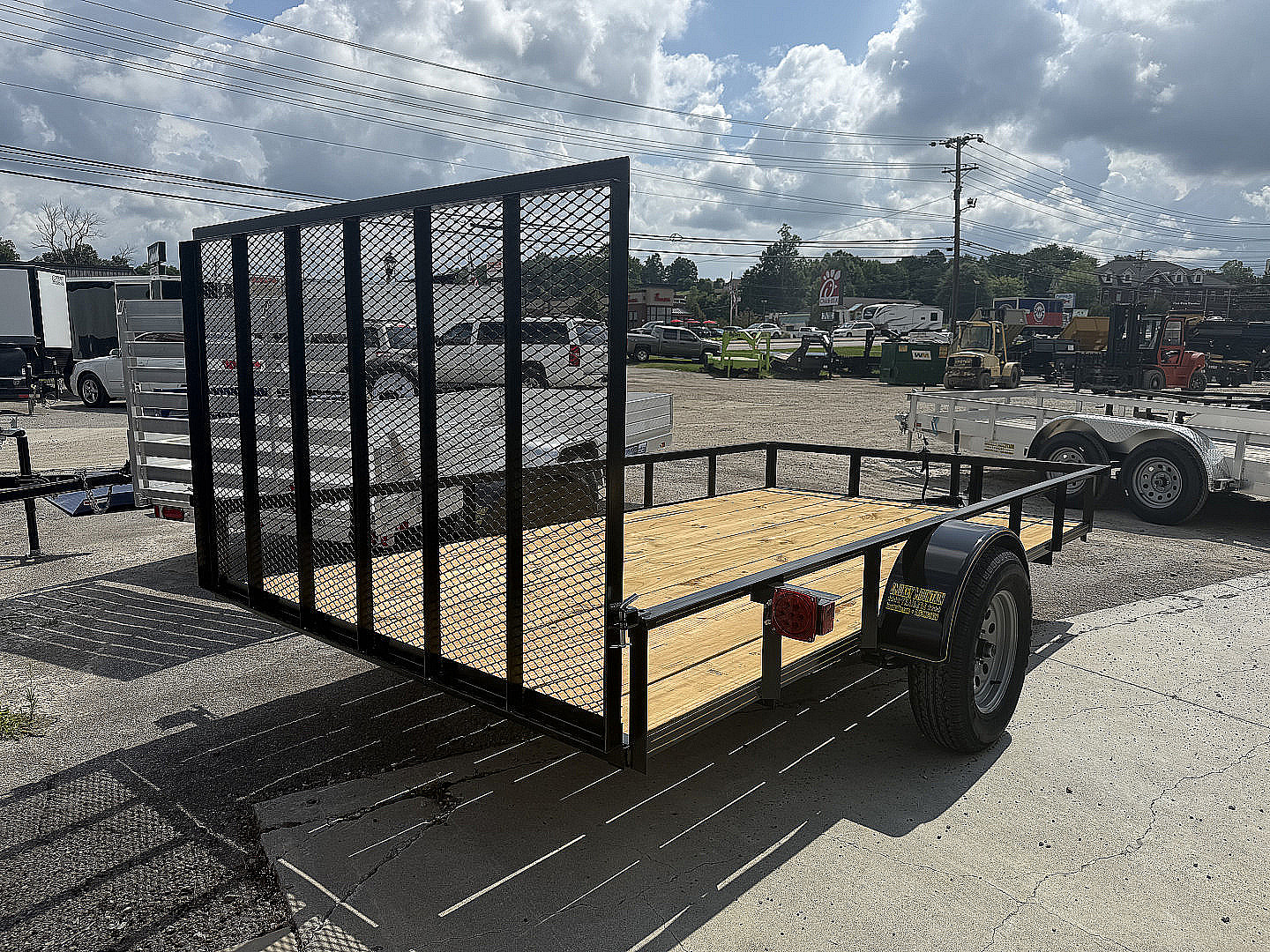 New 2025 P & T Trailers 6.4X12 AFG ANGLE Utility Trailer