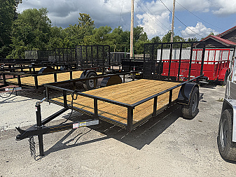 New 2025 P & T Trailers 6.4X12 AFG ANGLE Utility Trailer