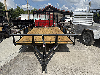 New 2025 P & T Trailers 6.4X12 AFG ANGLE Utility Trailer