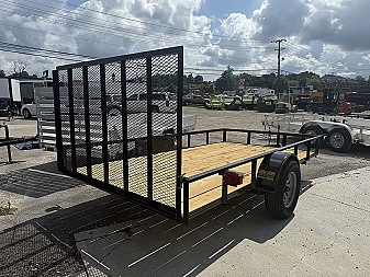 New 2025 P & T Trailers 6.4X12 AFG ANGLE Utility Trailer