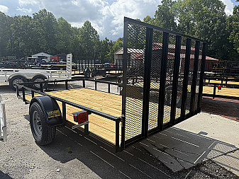 New 2025 P & T Trailers 6.4X12 AFG ANGLE Utility Trailer