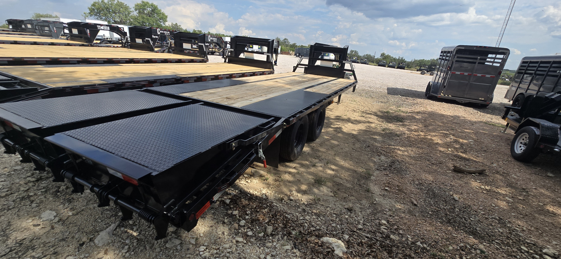New 2025 Coffee Creek 102" X 25' Deckover Trailer - Mega Ramps