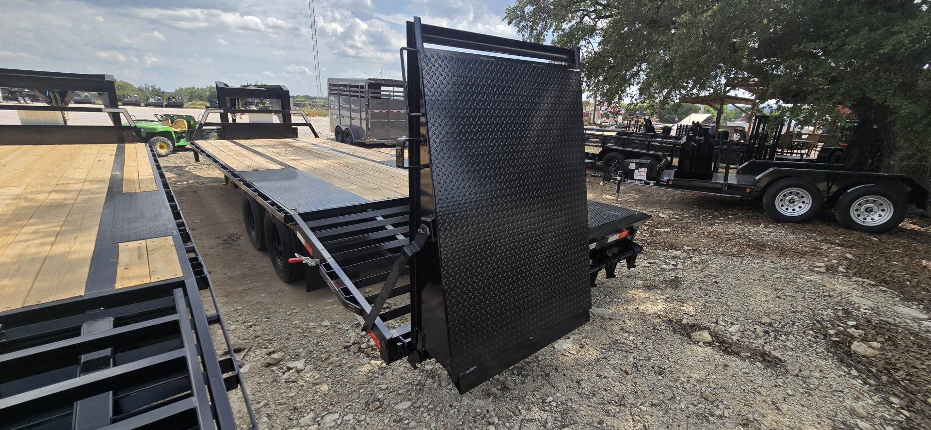 New 2025 Coffee Creek 102" X 25' Deckover Trailer - Mega Ramps