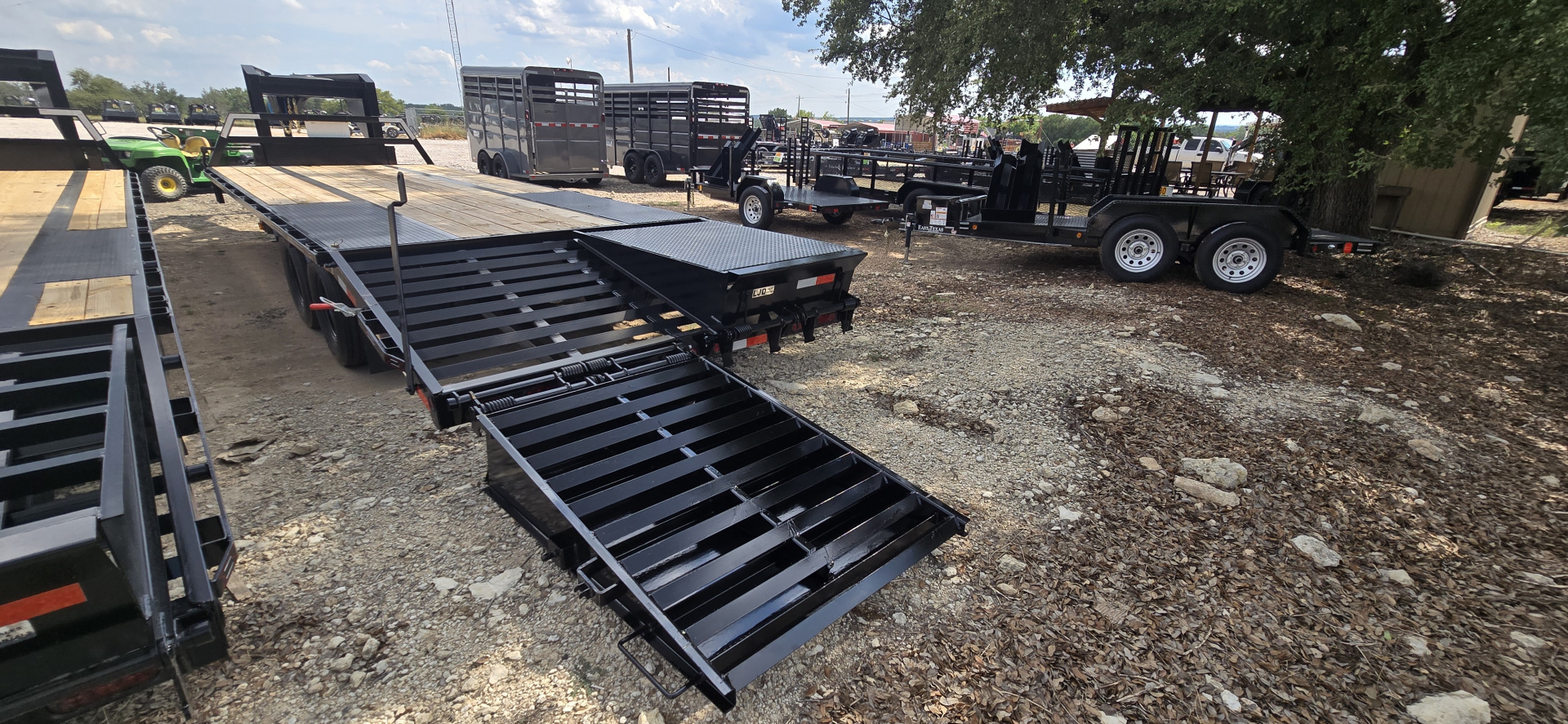 New 2025 Coffee Creek 102" X 25' Deckover Trailer - Mega Ramps