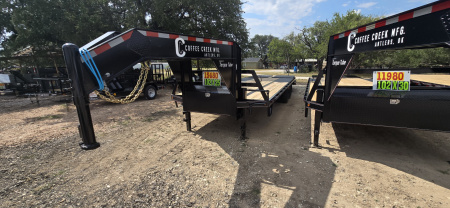 New 2025 Coffee Creek 102" X 25' Deckover Trailer - Mega Ramps
