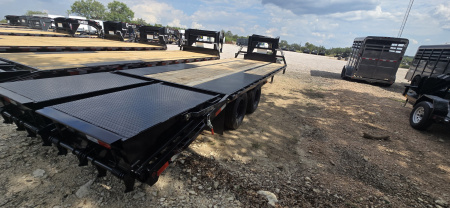 New 2025 Coffee Creek 102" X 25' Deckover Trailer - Mega Ramps