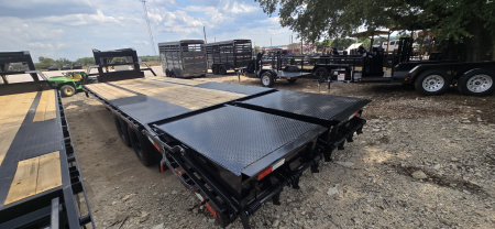 New 2025 Coffee Creek 102" X 25' Deckover Trailer - Mega Ramps