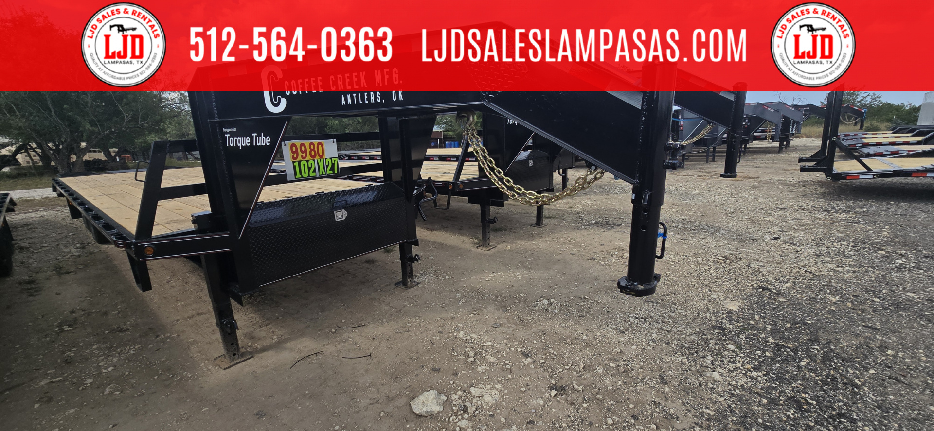 New 2025 Coffee Creek - Gooseneck Flatbed Deckover Trailer 27'
