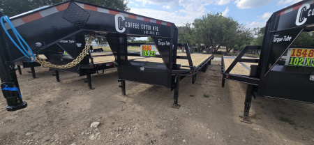 New 2025 Coffee Creek - Gooseneck Flatbed Deckover Trailer 27'
